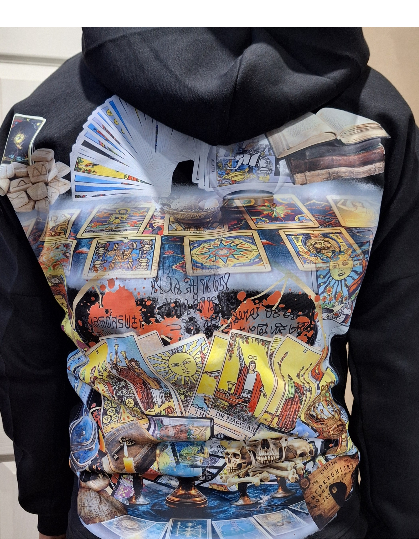 Tarot Theme Custom Graphic Printed Hoodie I Unisex Graphic Hoodie Various Sizes
