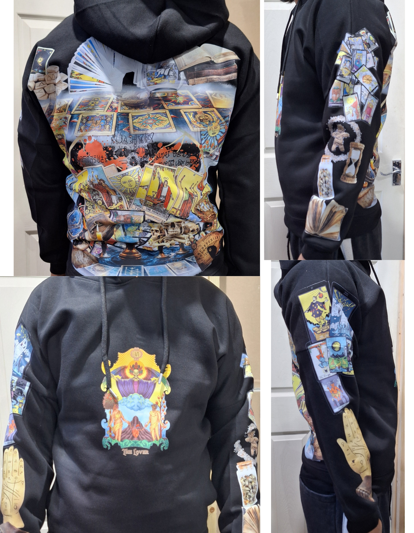 Tarot Theme Custom Graphic Printed Hoodie I Unisex Graphic Hoodie Various Sizes