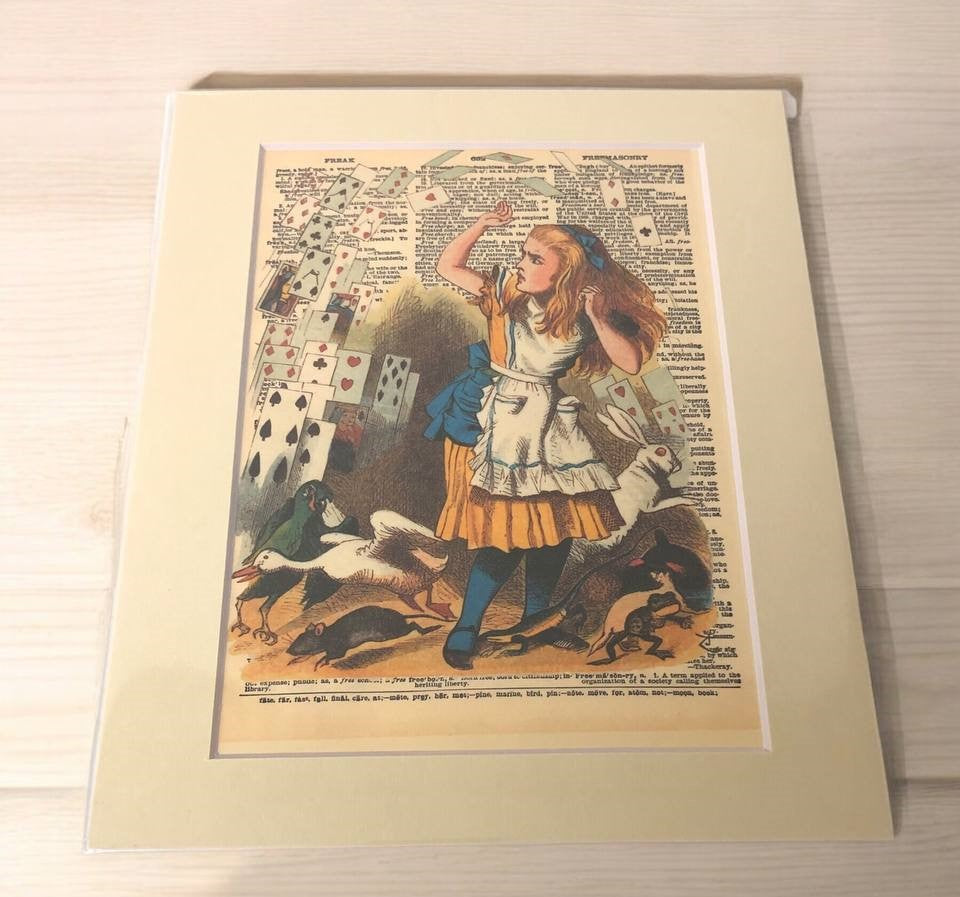 Alice in Wonderland Poster - Unique Art Print Hard Board Poster Classic Storybook Art