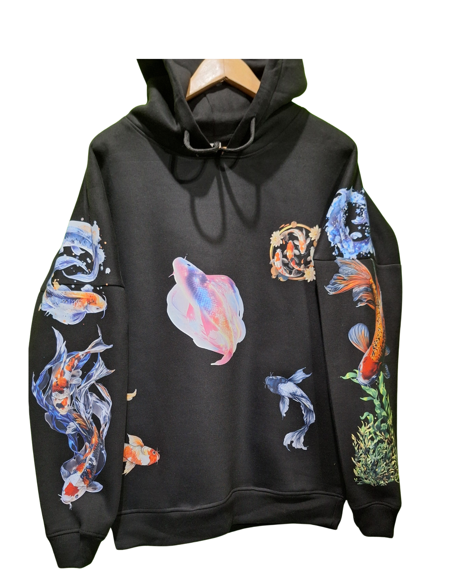 Koi Fish Theme Custom Graphic Printed Hoodie I Unisex Graphic Hoodie Various Sizes