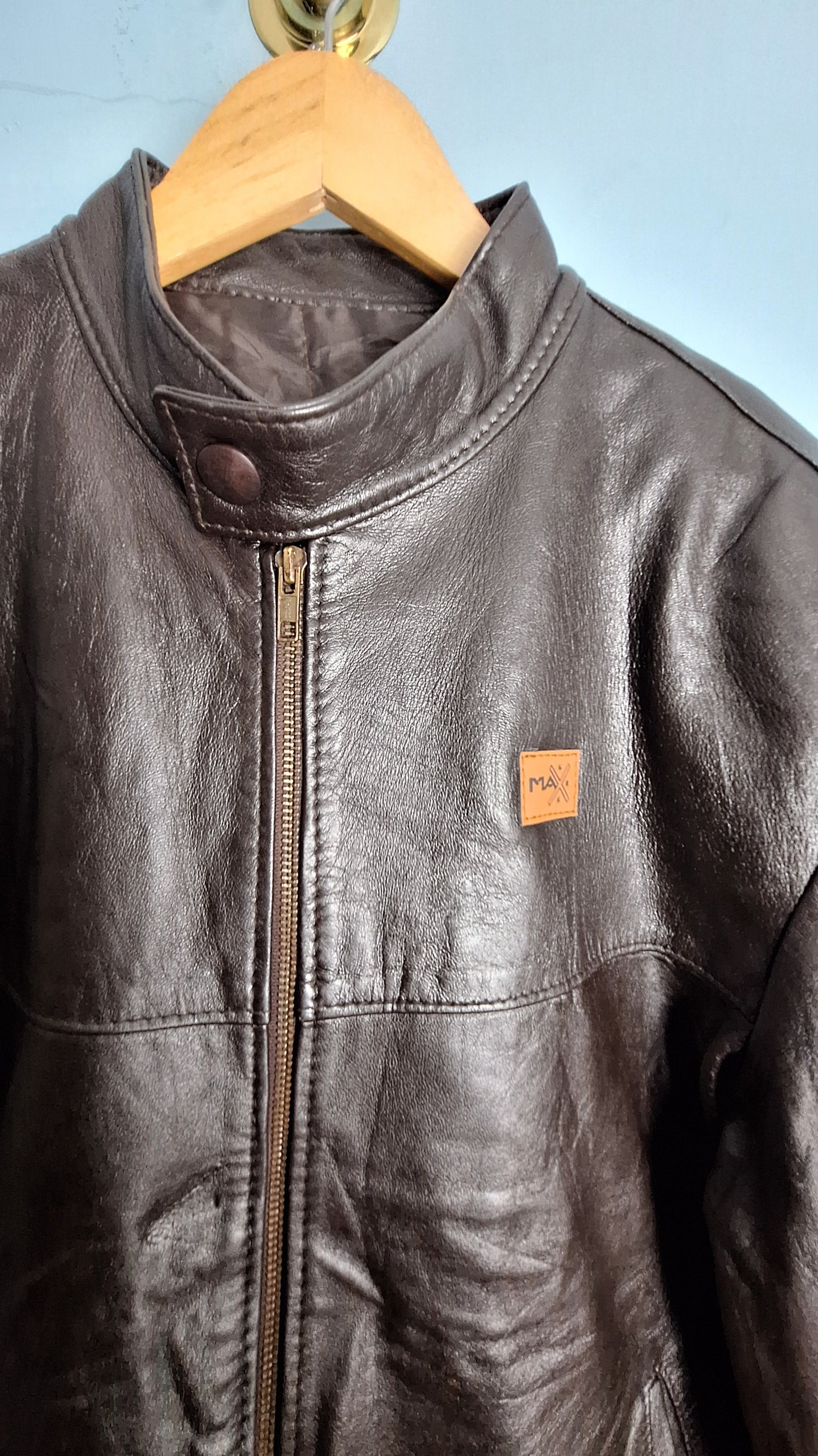MAXGRG Genuine Leather Jacket – Black Leather Jacket, Timeless Biker & Casual Style