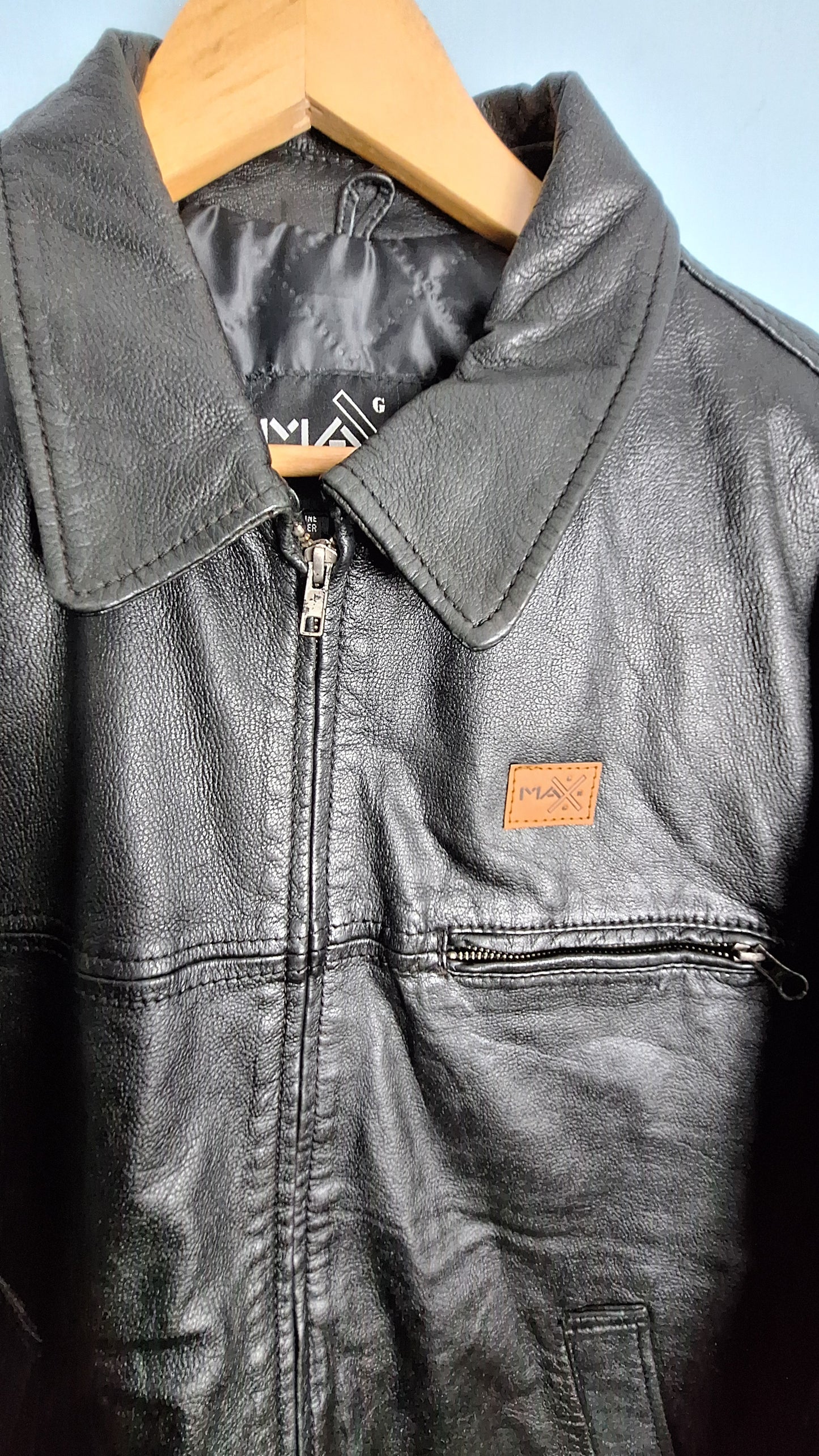 Men’s Genuine Leather Jacket – Classic Black Leather Jacket | MAXGRG