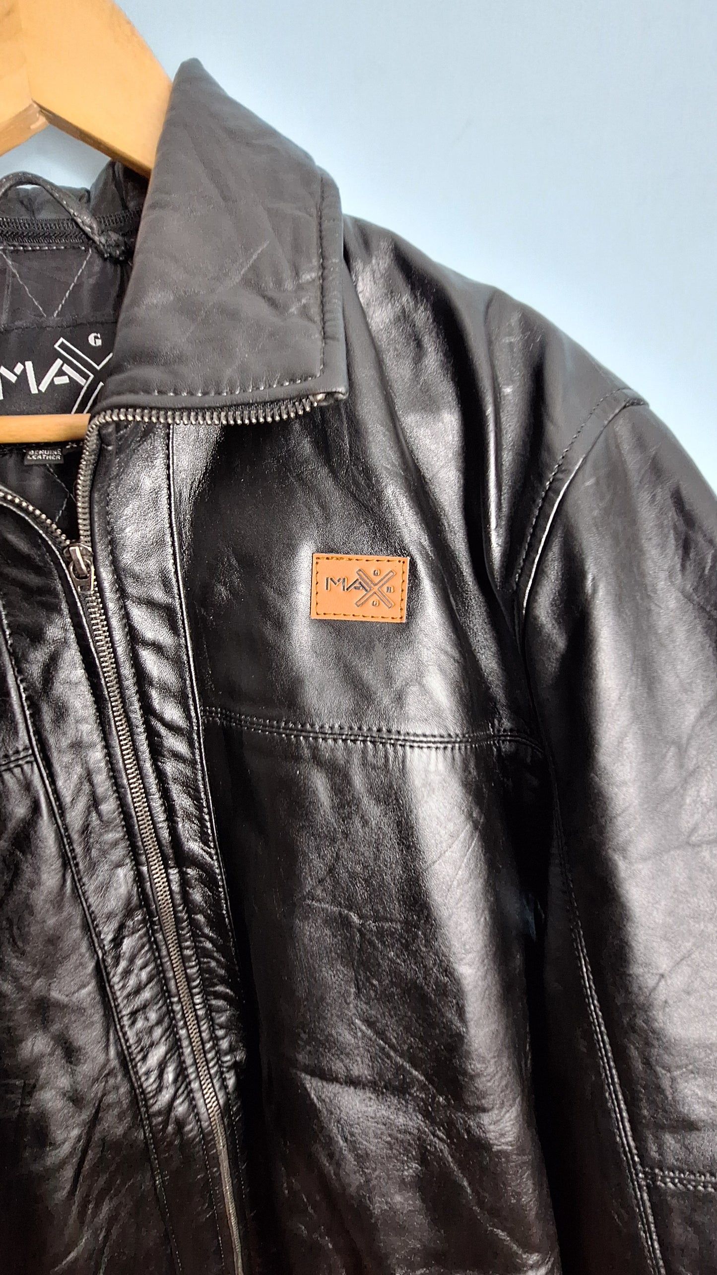 Men’s Genuine Leather Jacket – Black Leather Jacket | Leather Jacket l MAXGRG