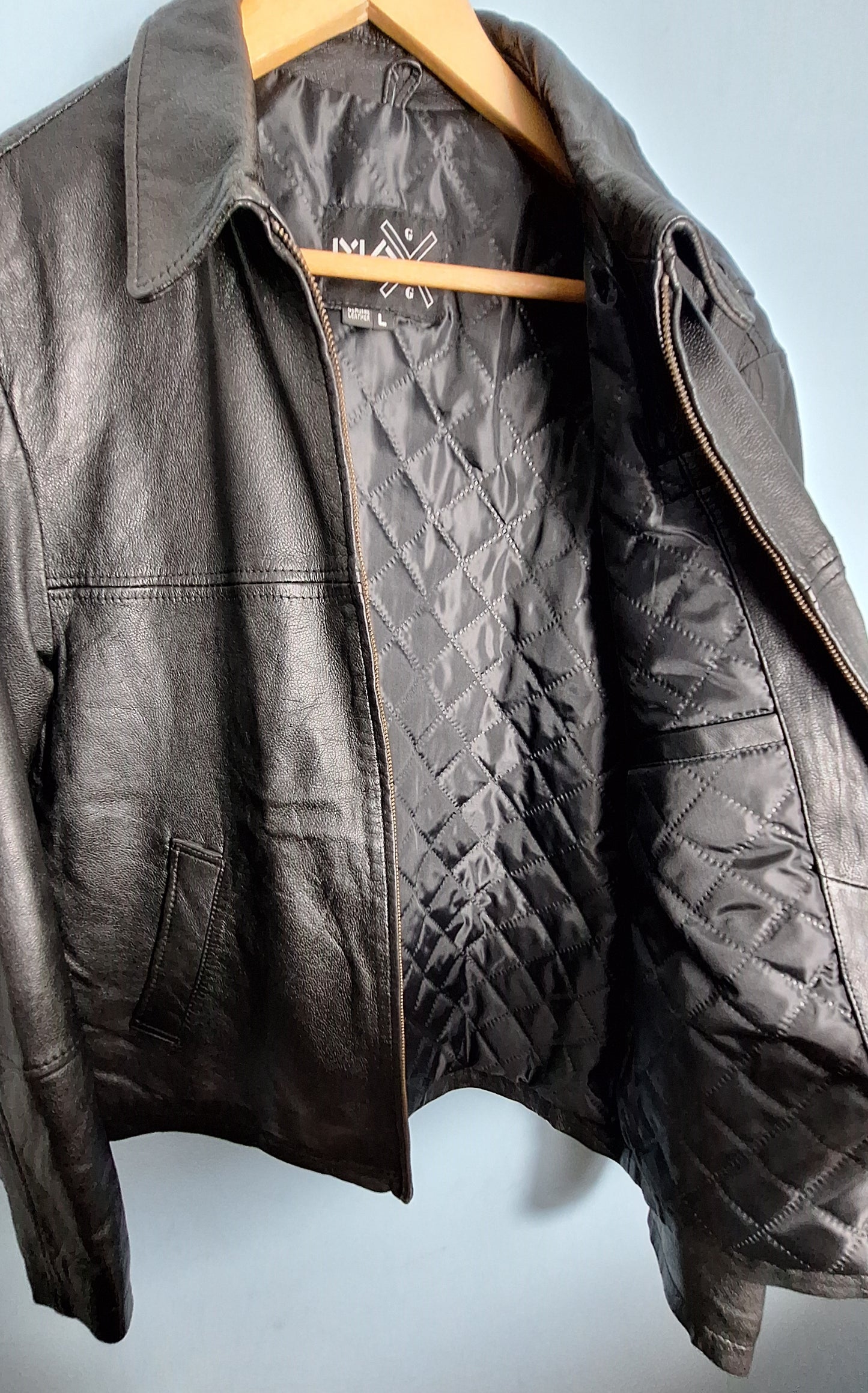 Men’s Genuine Leather Jacket – Classic Black Leather Jacket | MAXGRG