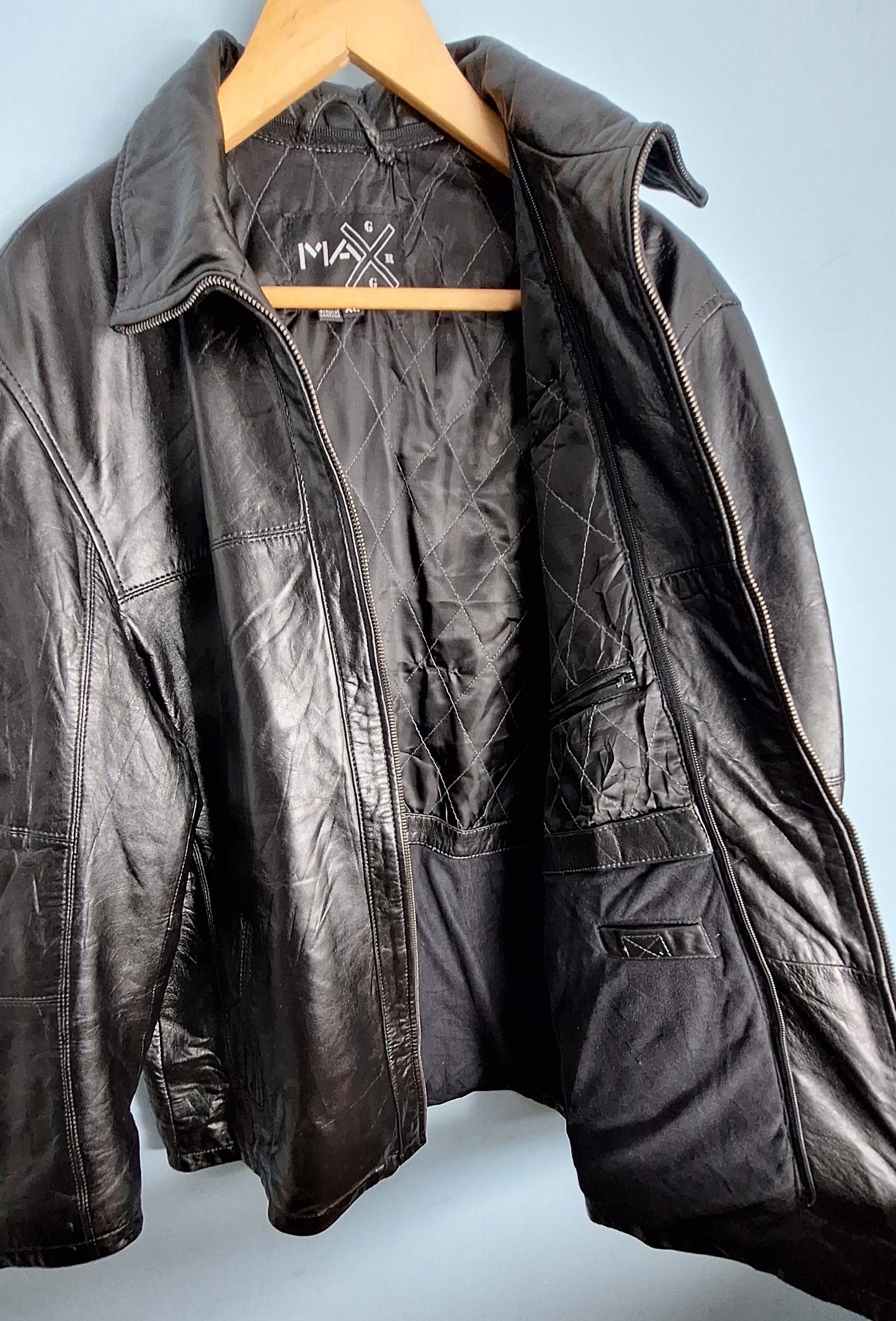 Men’s Genuine Leather Jacket – Black Leather Jacket | Leather Jacket l MAXGRG