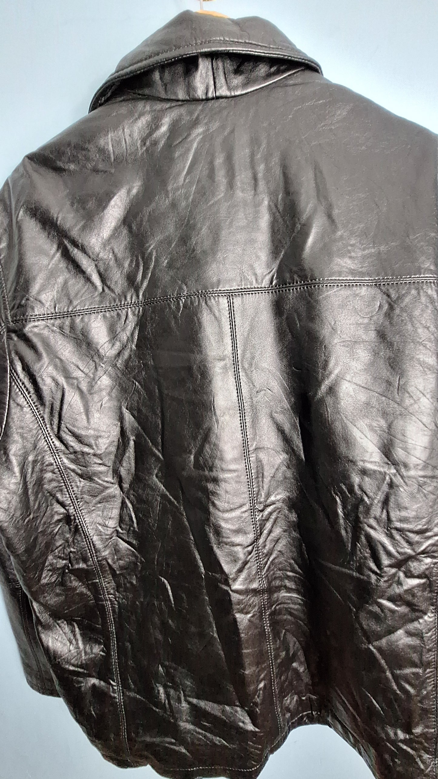 Men’s Genuine Leather Jacket – Black Leather Jacket | Leather Jacket l MAXGRG