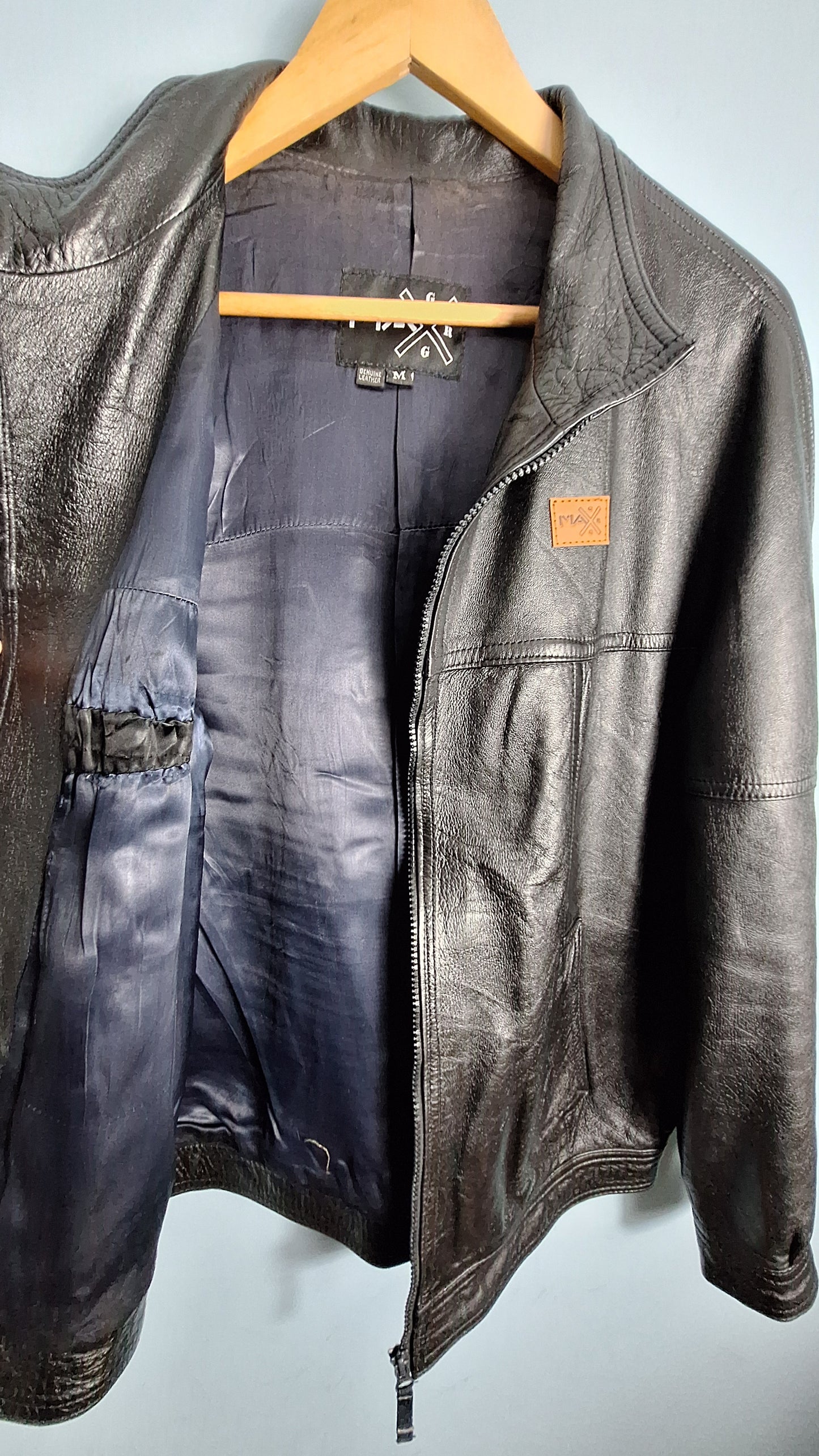 Men’s Genuine Leather Jacket – Premium Black Biker Style | MAXGRG
