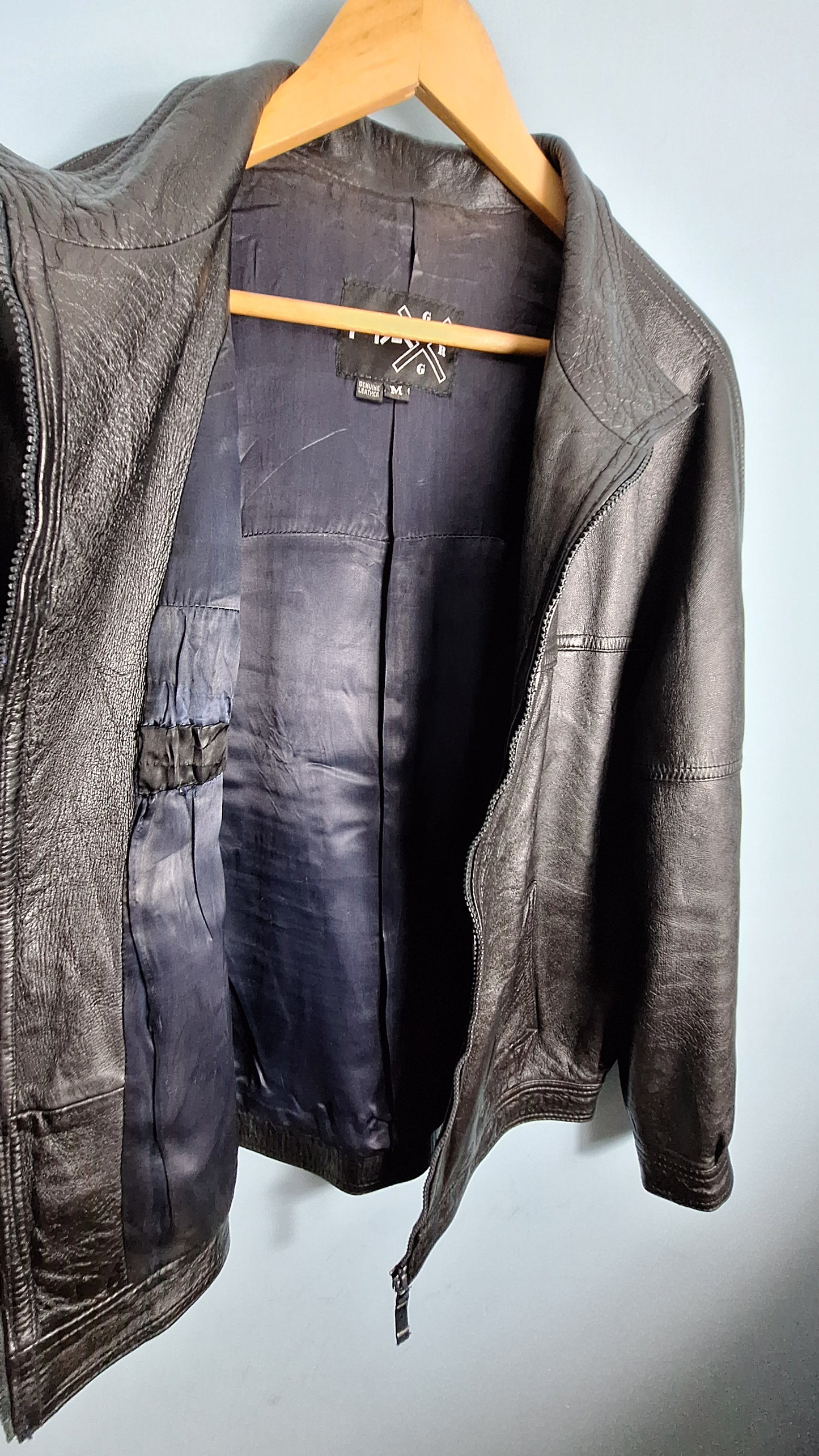 Men’s Genuine Leather Jacket – Premium Black Biker Style | MAXGRG