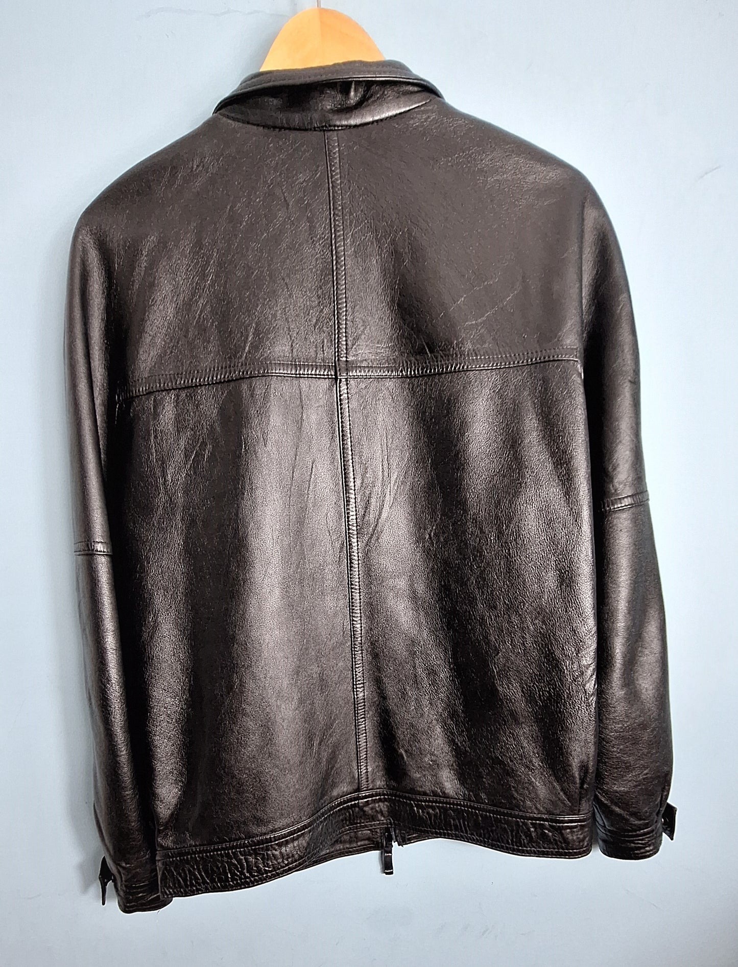 Men’s Genuine Leather Jacket – Premium Black Biker Style | MAXGRG