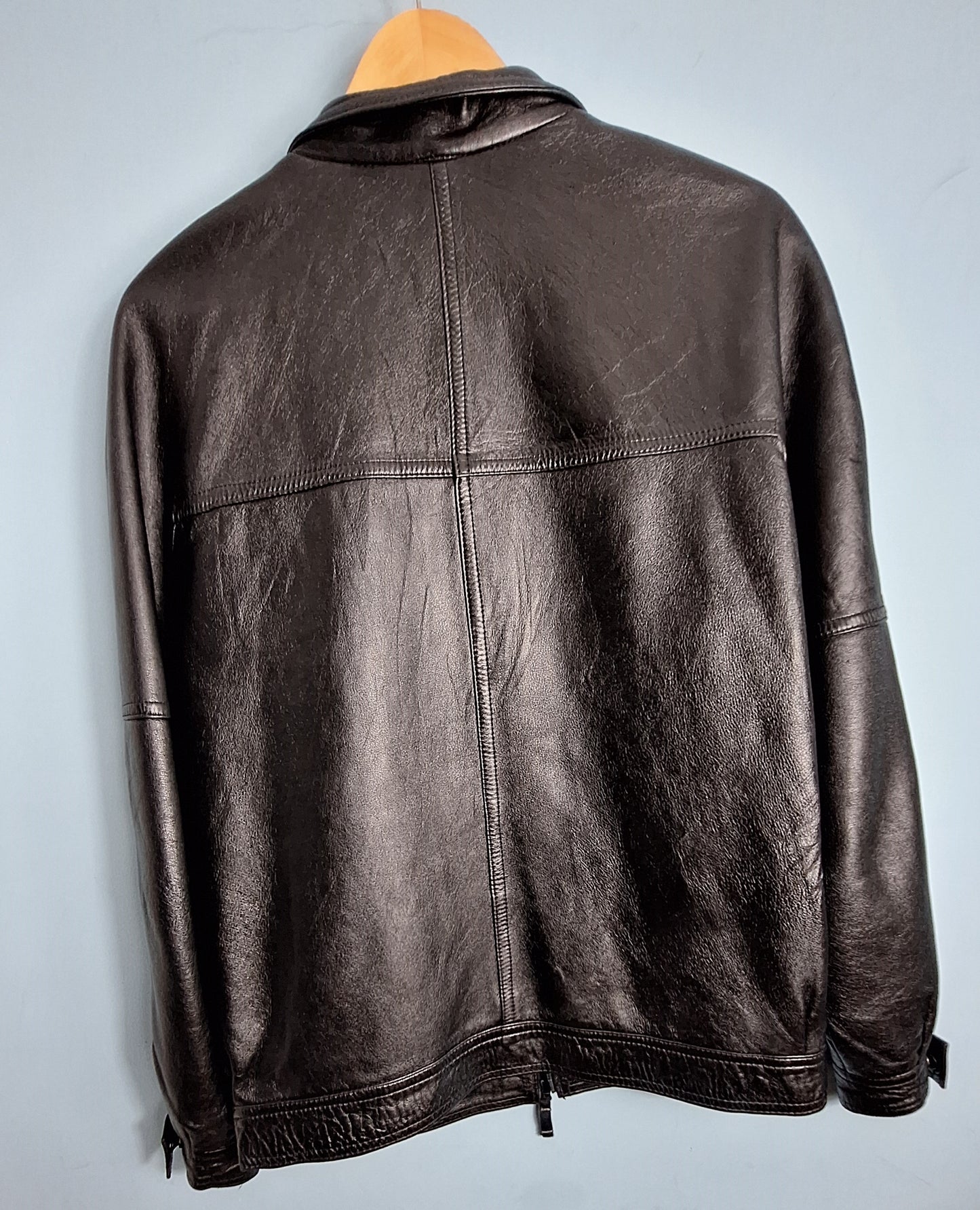 Men’s Genuine Leather Jacket – Premium Black Biker Style | MAXGRG