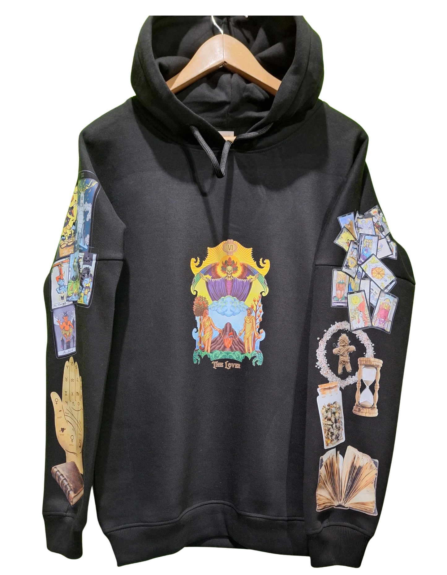 Tarot Theme Custom Graphic Printed Hoodie I Unisex Graphic Hoodie Various Sizes