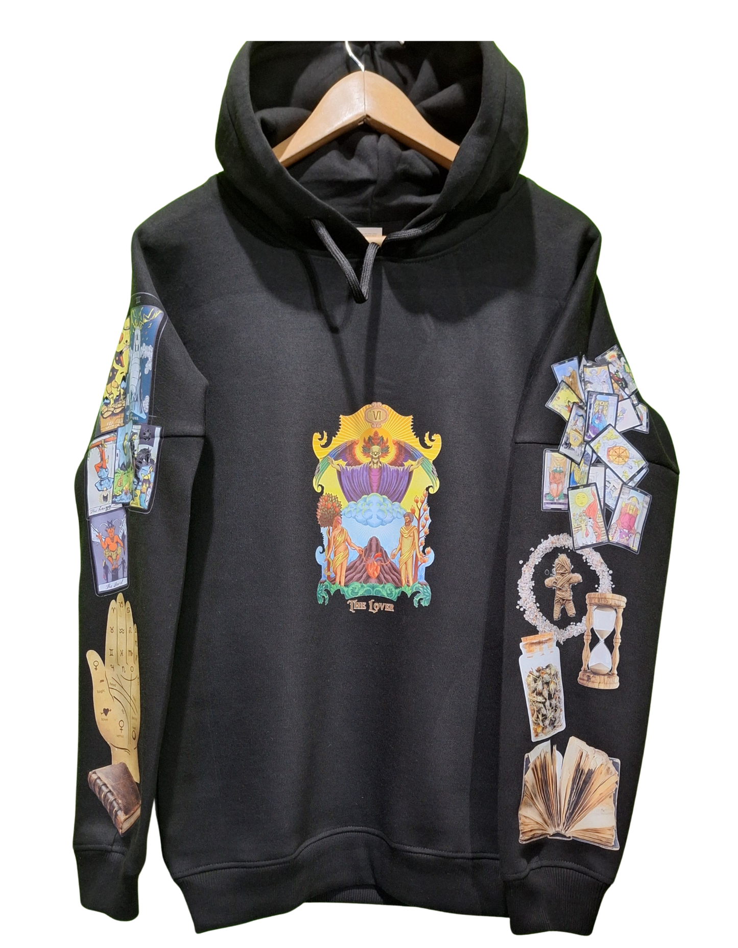 Tarot Theme Custom Graphic Printed Hoodie I Unisex Graphic Hoodie Various Sizes