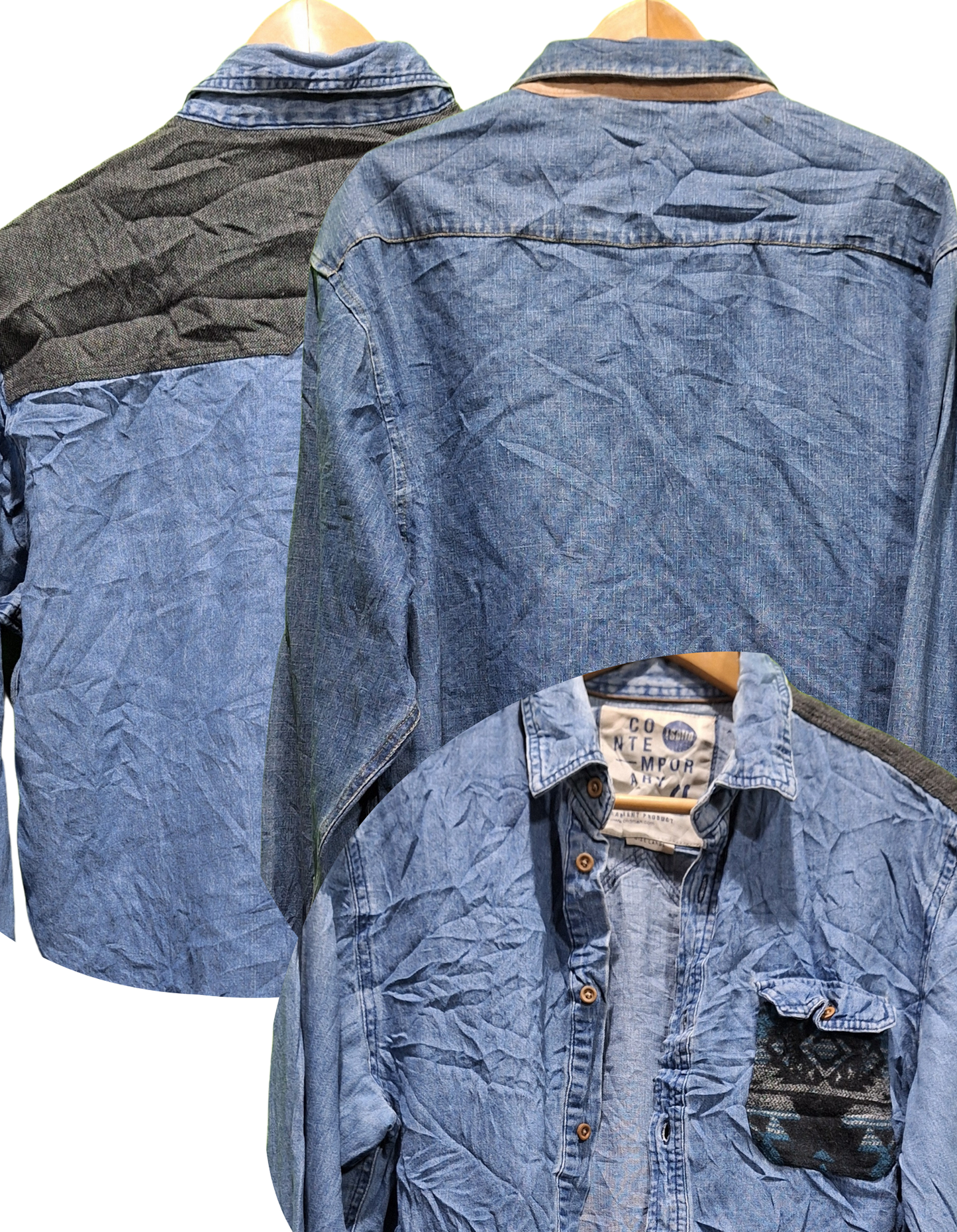 Vintage Denim Shirt Mystery Box – Authentic 90s Workwear Denim Shirts, One-of-a-Kind Surprise Vintage Shirt, Unisex Retro Style Gift
