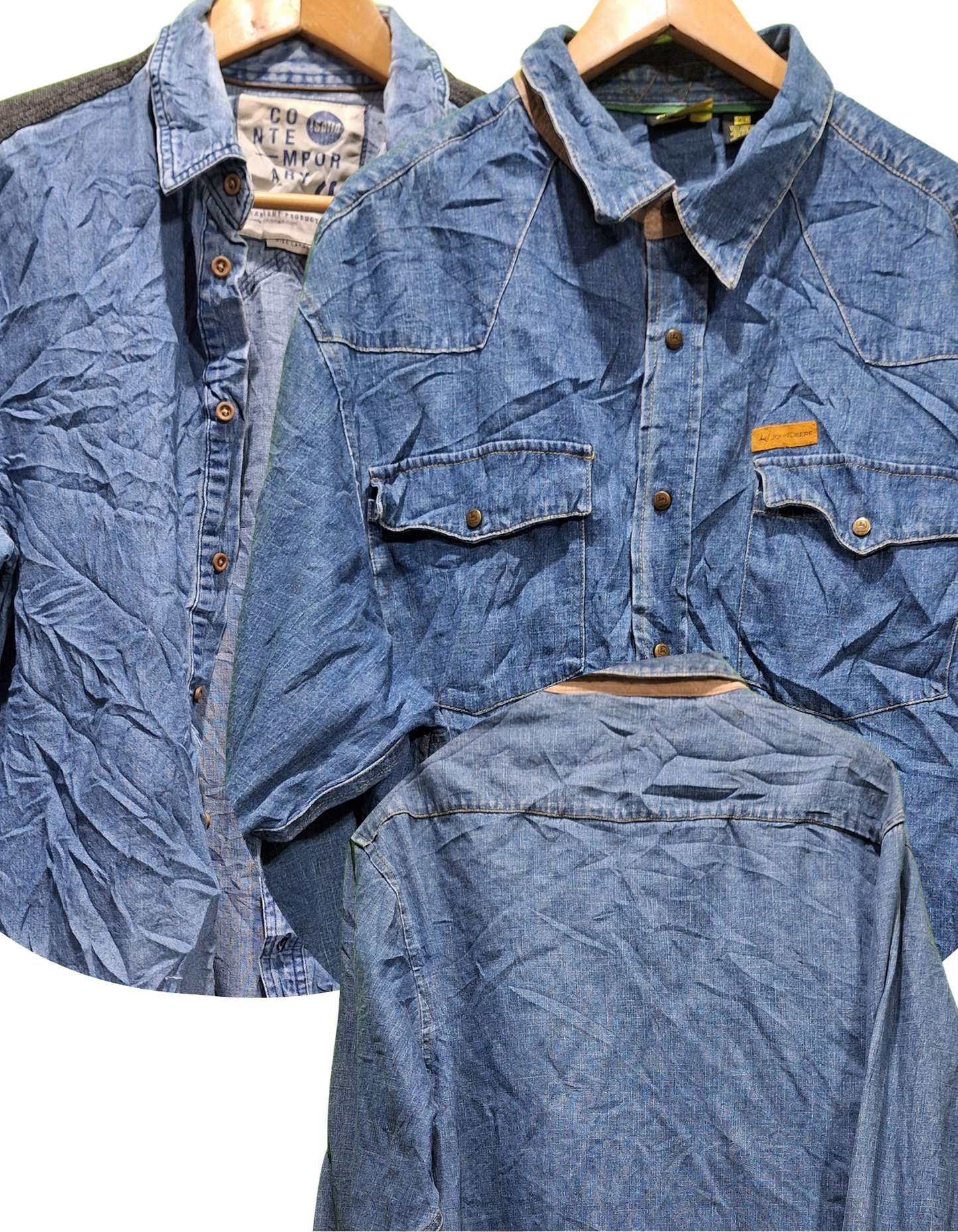 Vintage Denim Shirt Mystery Box – Authentic 90s Workwear Denim Shirts, One-of-a-Kind Surprise Vintage Shirt, Unisex Retro Style Gift
