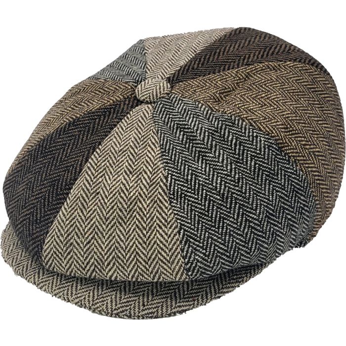 Patchwork Eight Panel Newsboy Cap