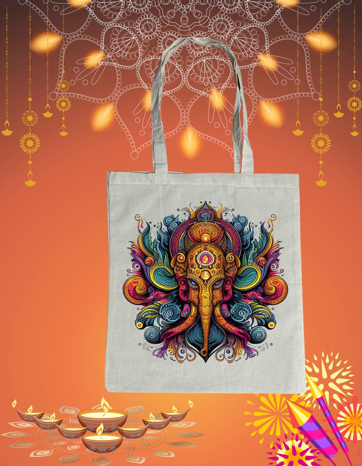 a bag with an image of an elephant on it
