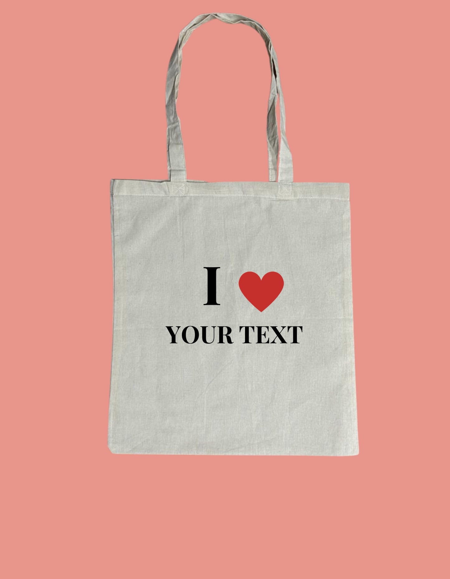a tote bag with the words i love your text on it