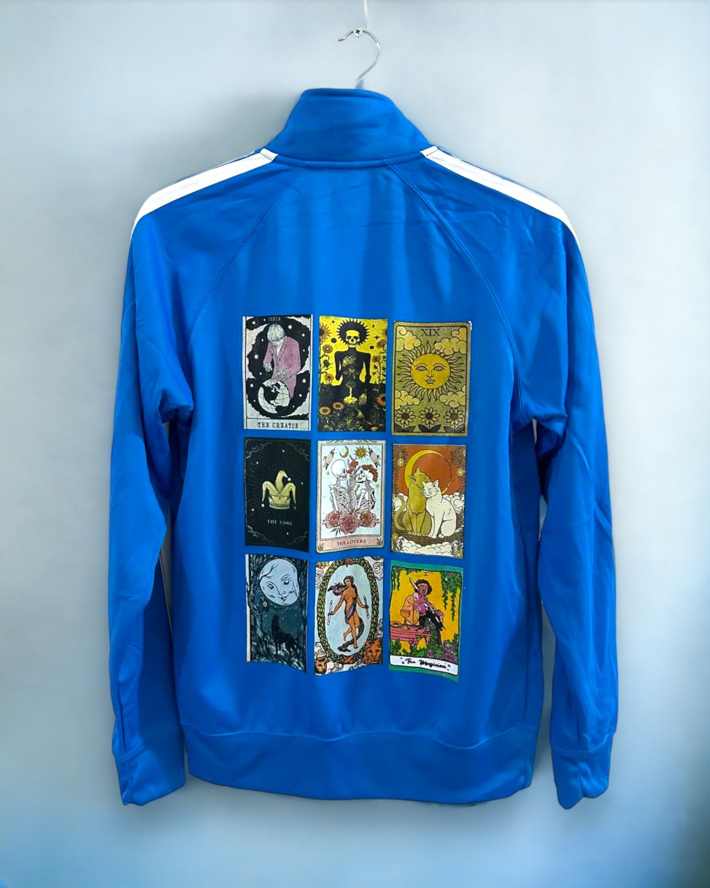 Customized Graphic Tarot Design Men's High Neck Zip-through Track Top Jackets