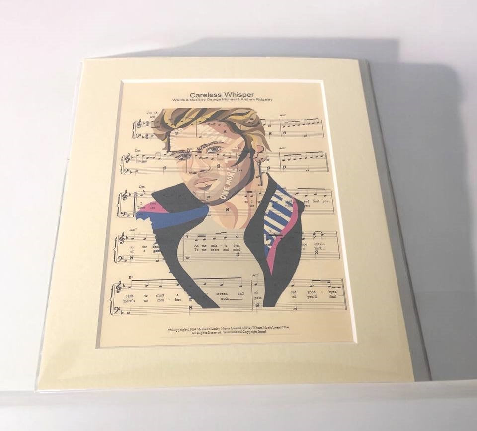 George Michael Careless Whisper Poster  - Unique Art Print Hard Board Poster