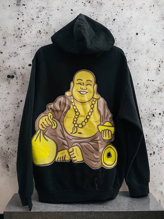 Laughing Buddha Design Custom XL Size Hoodie  - Graphic Unisex Hoodie | Various Color