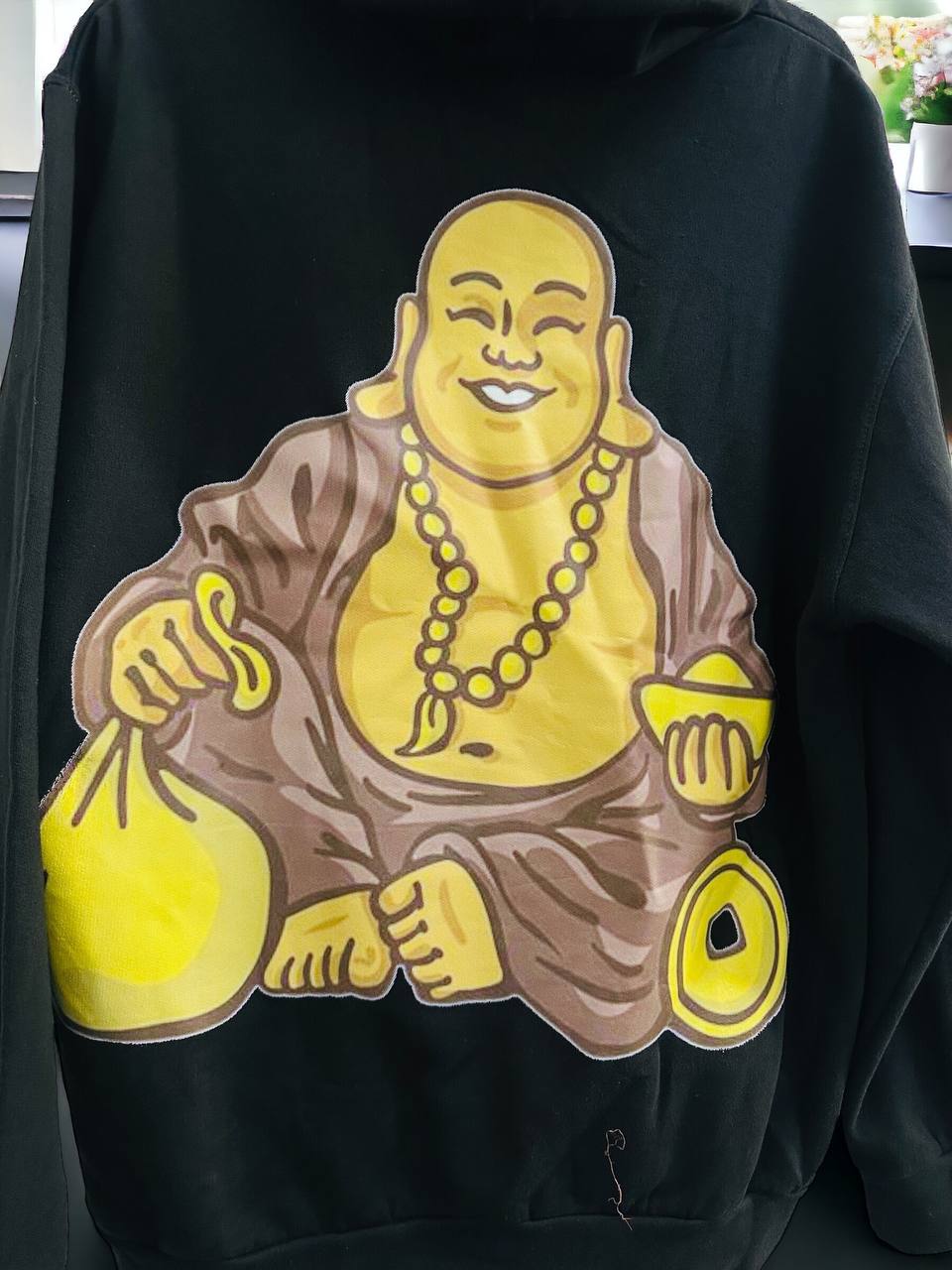 Laughing Buddha Design Custom XL Size Hoodie  - Graphic Unisex Hoodie | Various Color