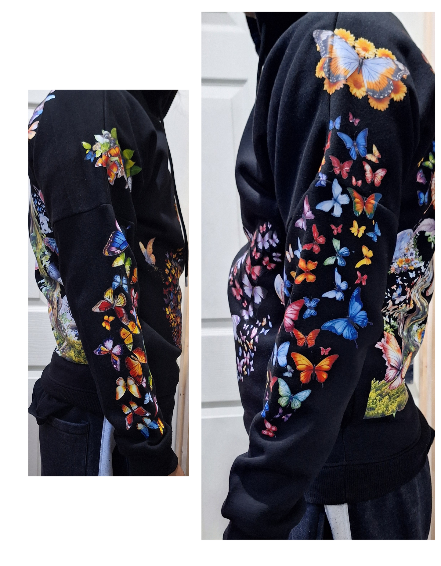Butterfly Customised Graphic Printed Hoodie I Unisex Graphic Hoodie Various Sizes