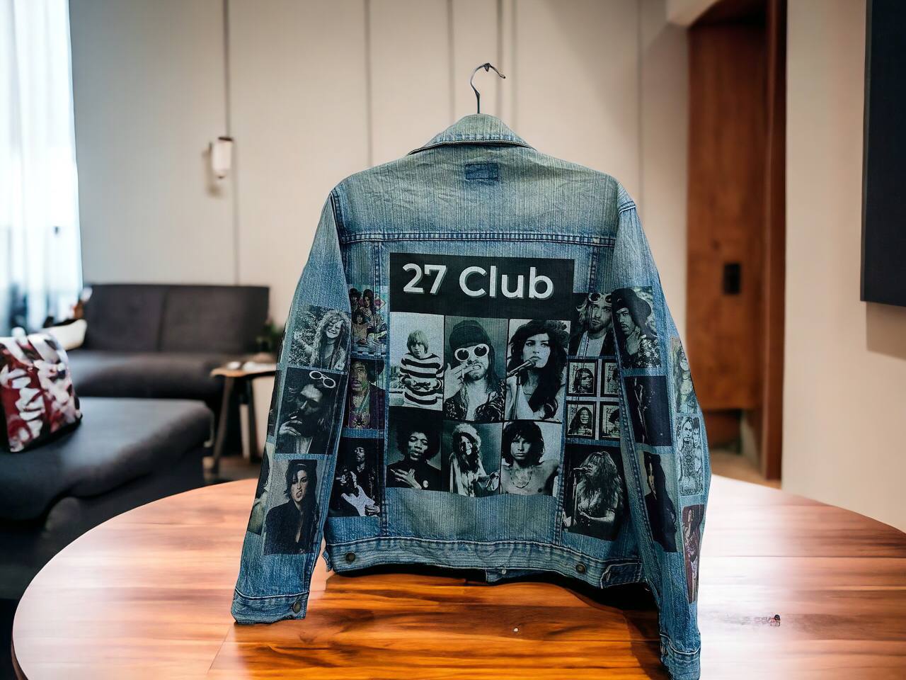 Club 27 Printed Denim Jacket l Printed Denim Jacket l Unisex Customized Denim Jacket