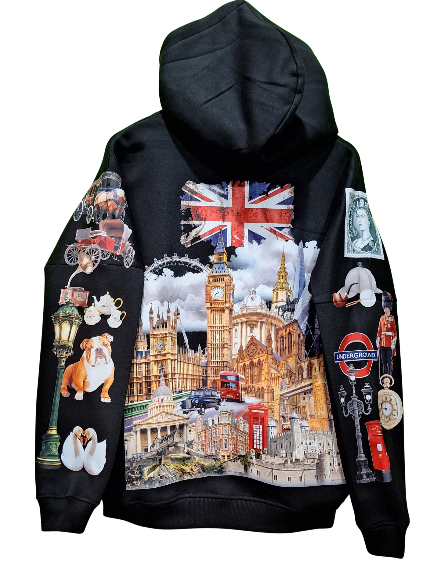London Custom Graphic Hoodie – Unisex, All Sizes l Printed hoodie London design