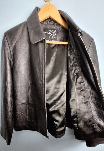 Genuine Leather Jacket - Classic Leather Coat | Retro Biker & Casual Style l Various Size