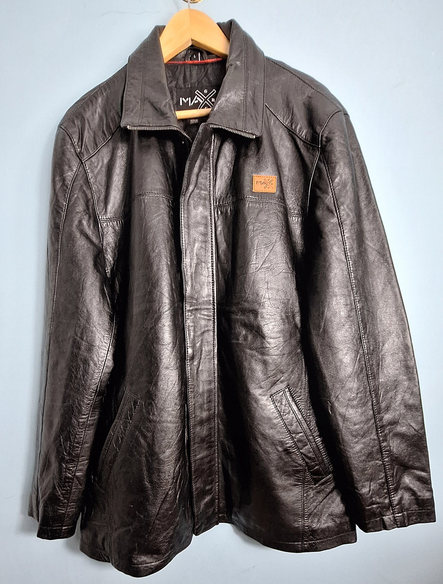 MAXGRG Genuine Leather Jacket l Various Sizes S - XL l Black Leather Jacket