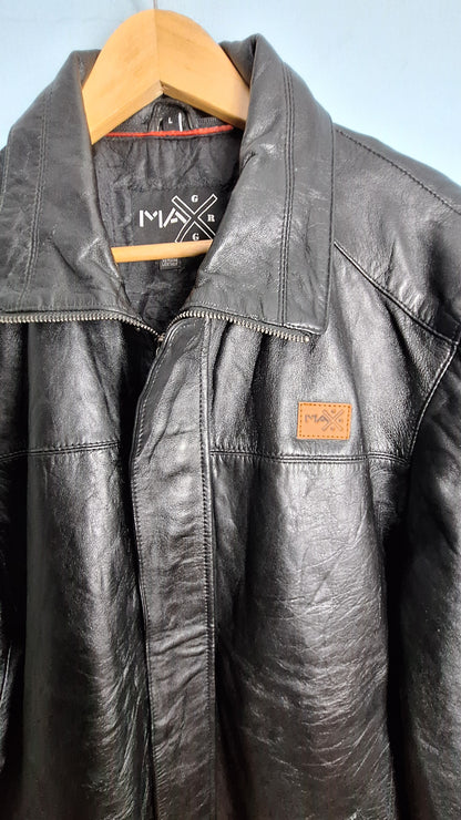 MAXGRG Genuine Leather Jacket l Various Sizes S - XL l Black Leather Jacket