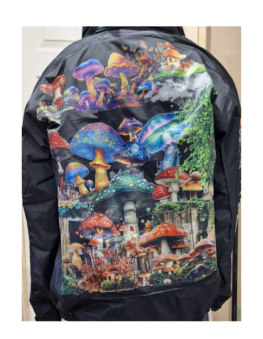 Bomber Jacket with Mushroom Design – Stylish and Warm Outerwear For Winter in Various Sizes