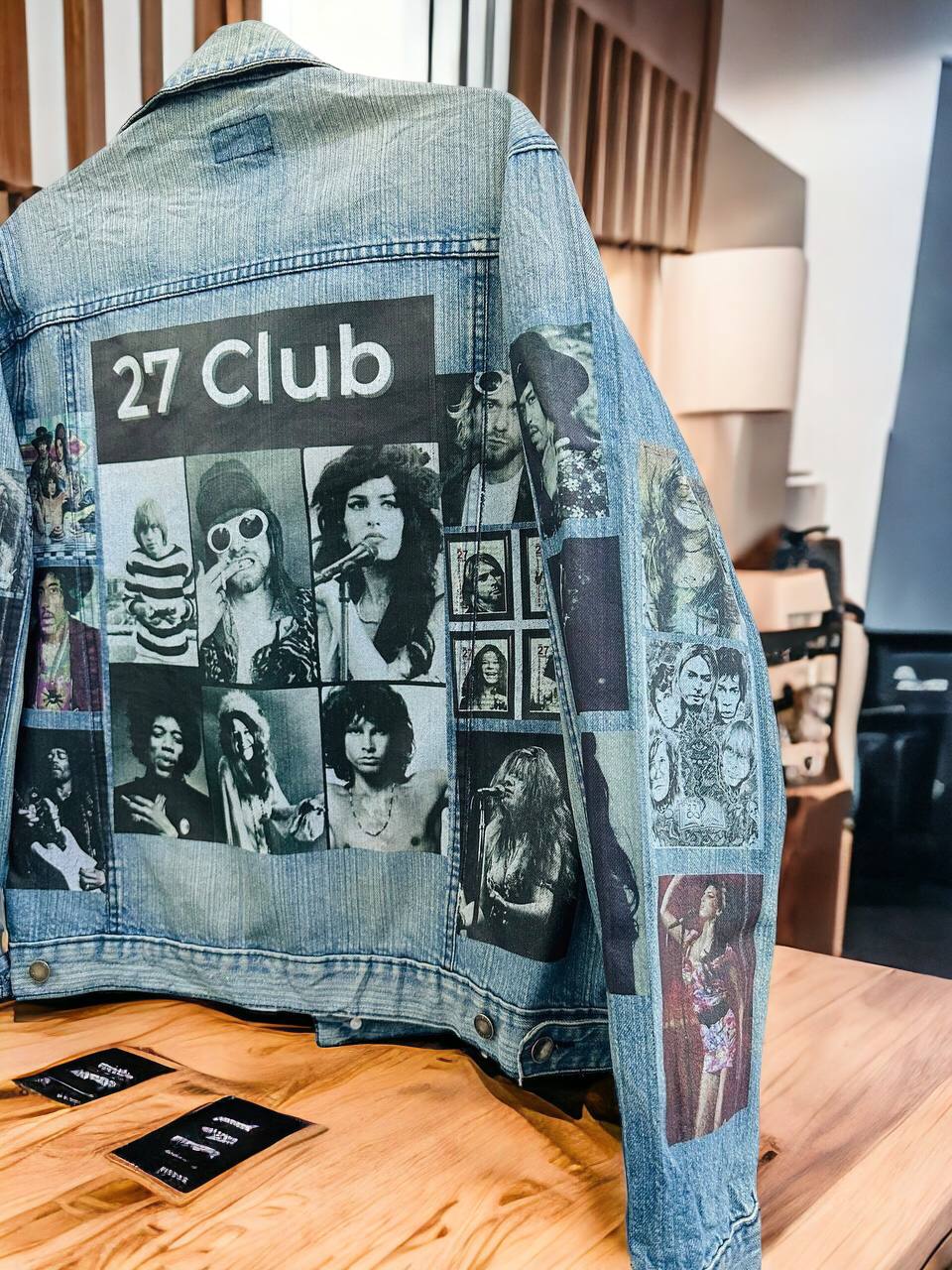Club 27 Printed Denim Jacket l Printed Denim Jacket l Unisex Customized Denim Jacket