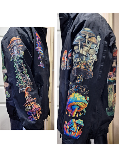 Bomber Jacket with Mushroom Design – Stylish and Warm Outerwear For Winter in Various Sizes