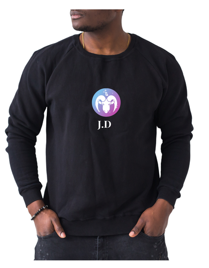 Your Zodiac Sign with Your Name, Initial, Lucky Number Custom Sweatshirt | Personalized and Stylish