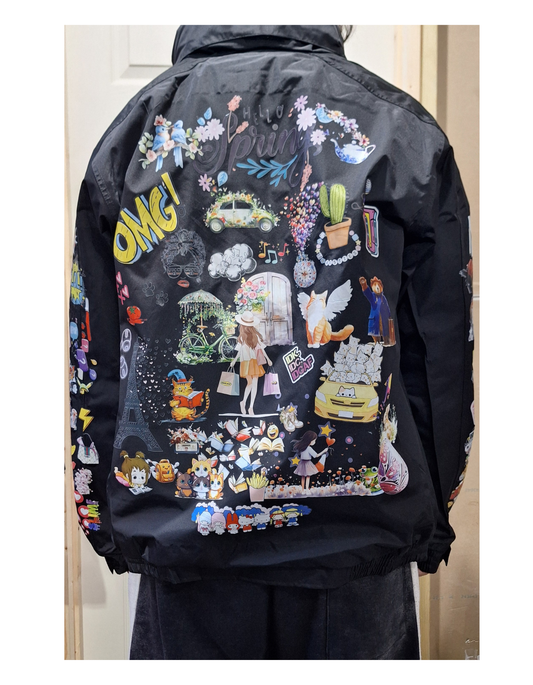 Bomber Jacket with Hello Spring Design – Stylish and Warm Outerwear For Winter in Various Sizes