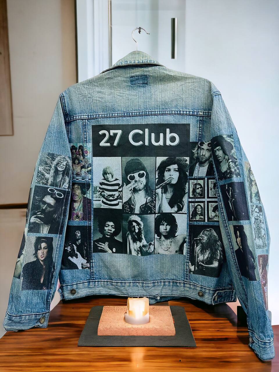 Club 27 Printed Denim Jacket l Printed Denim Jacket l Unisex Customized Denim Jacket