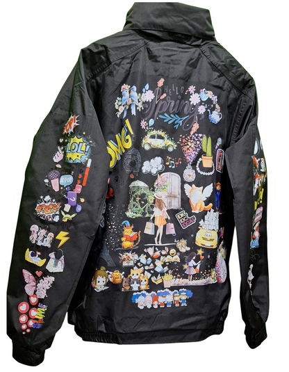Bomber Jacket with Hello Spring Design – Stylish and Warm Outerwear For Winter in Various Sizes