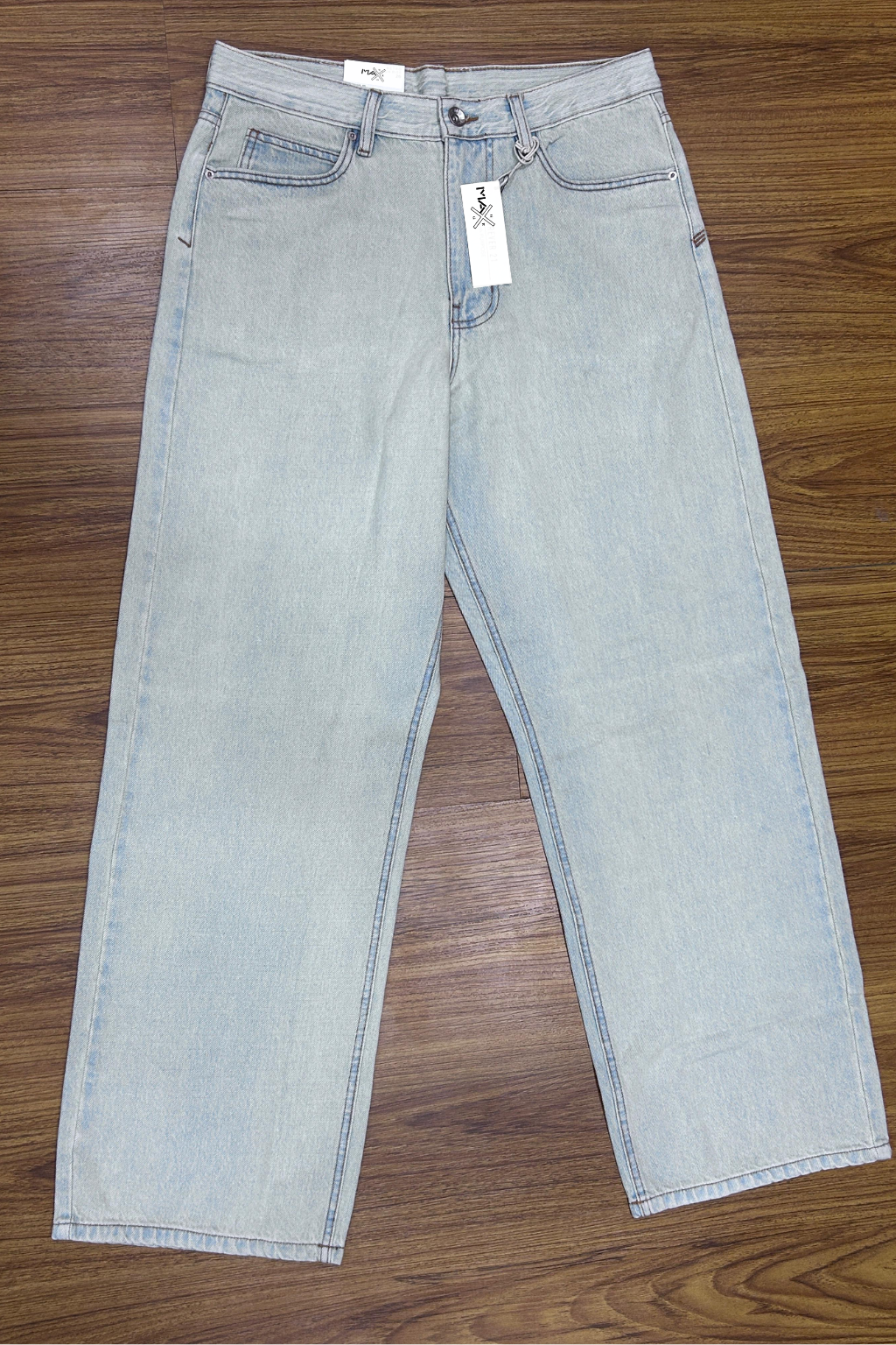 Light Blue Baggy Jeans Pants - MAXGRG