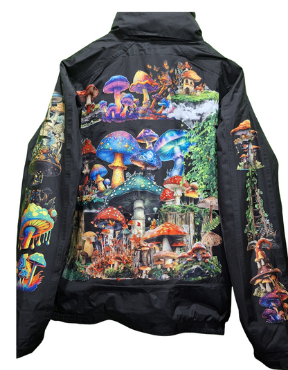 Bomber Jacket with Mushroom Design – Stylish and Warm Outerwear For Winter in Various Sizes