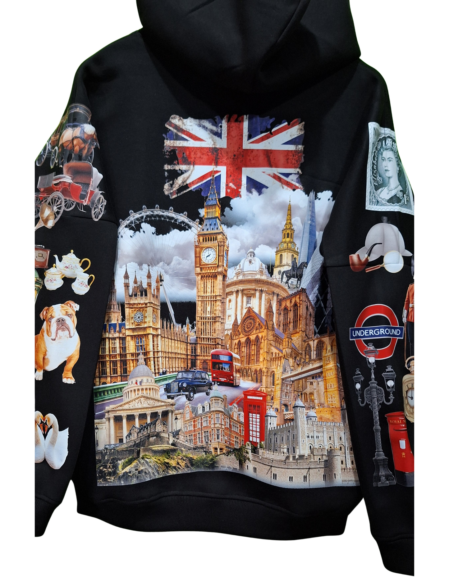 London Custom Graphic Hoodie – Unisex, All Sizes l Printed hoodie London design