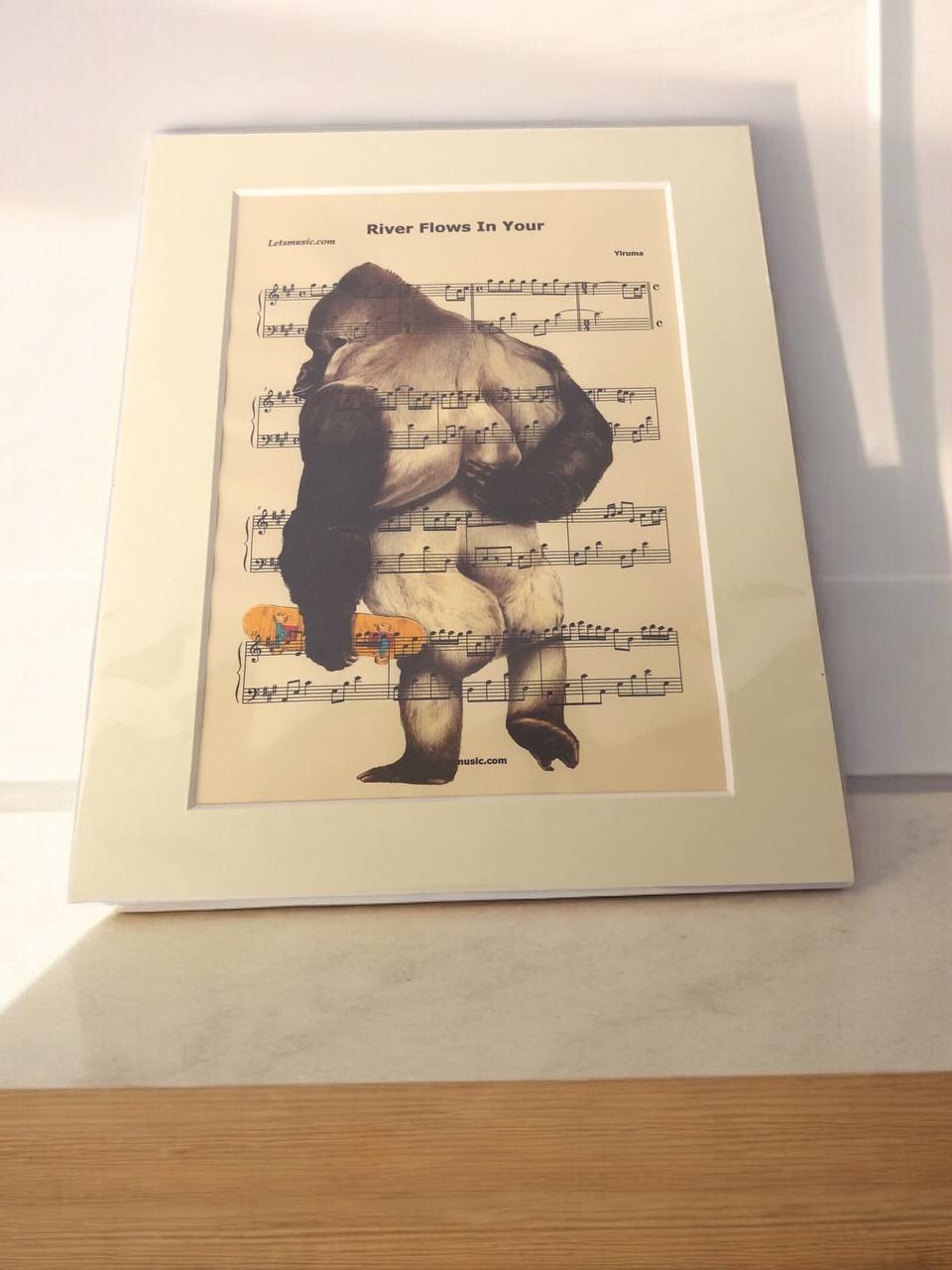 Gorilla Poster  - Unique Art Print Hard Board Poster