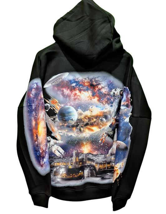 Cosmos Custom Graphic Hoodie – Unisex, All Sizes l Printed hoodie Cosmos design