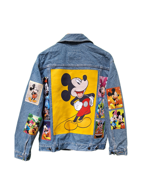 Mickey mouse theme denim jacket 