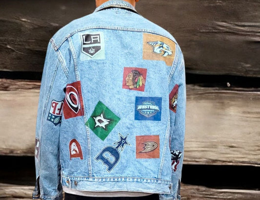 Vintage NFL Denim Jacket  Customizable 80s90s Trucker Style  S-XXL Sizes