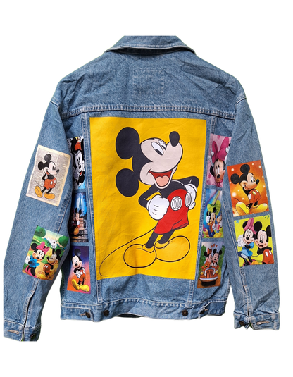 Mickey Mouse Customised Denim Jacket | Personalised Unisex Denim Jacket