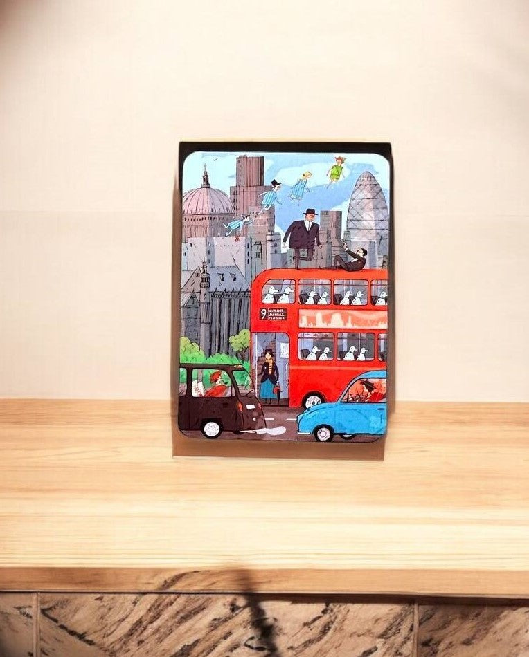 London-Themed Wooden Metal Magnet - Perfect Gift and Stylish Fridge Decor