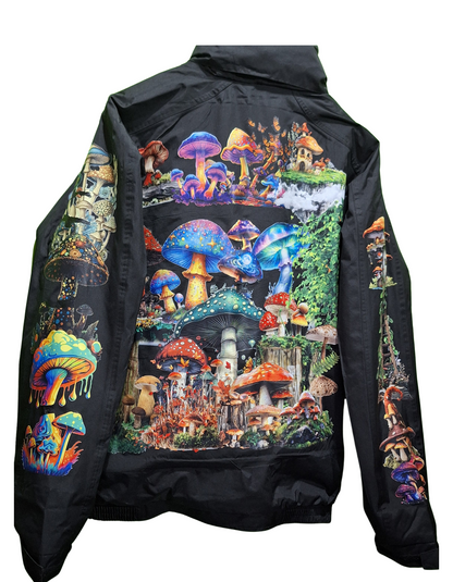Bomber Jacket with Mushroom Design – Stylish and Warm Outerwear For Winter in Various Sizes
