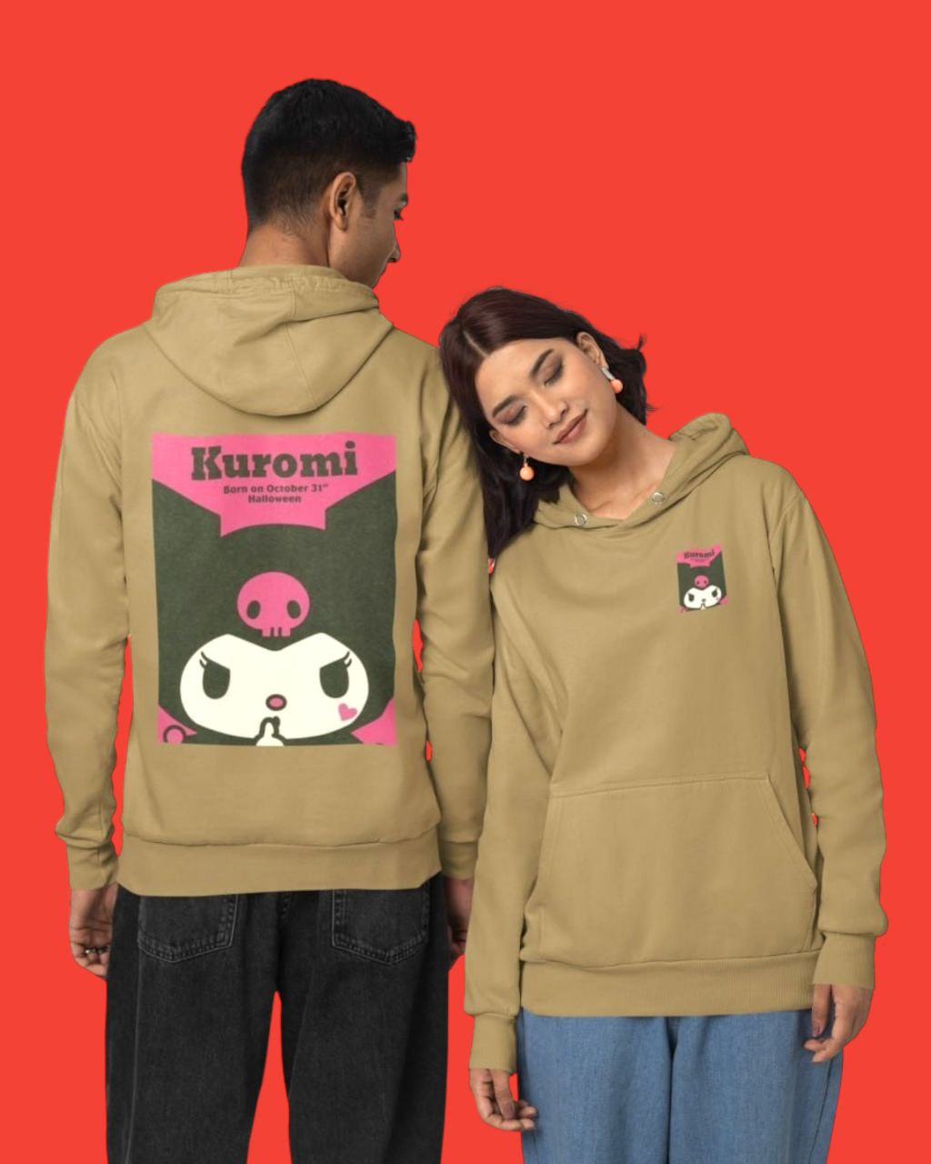 Kuromi Custom Unisex Graphic Hoodie | Rock Band Graphic Hoodie | Different Color & Sizes from Kids to Adult