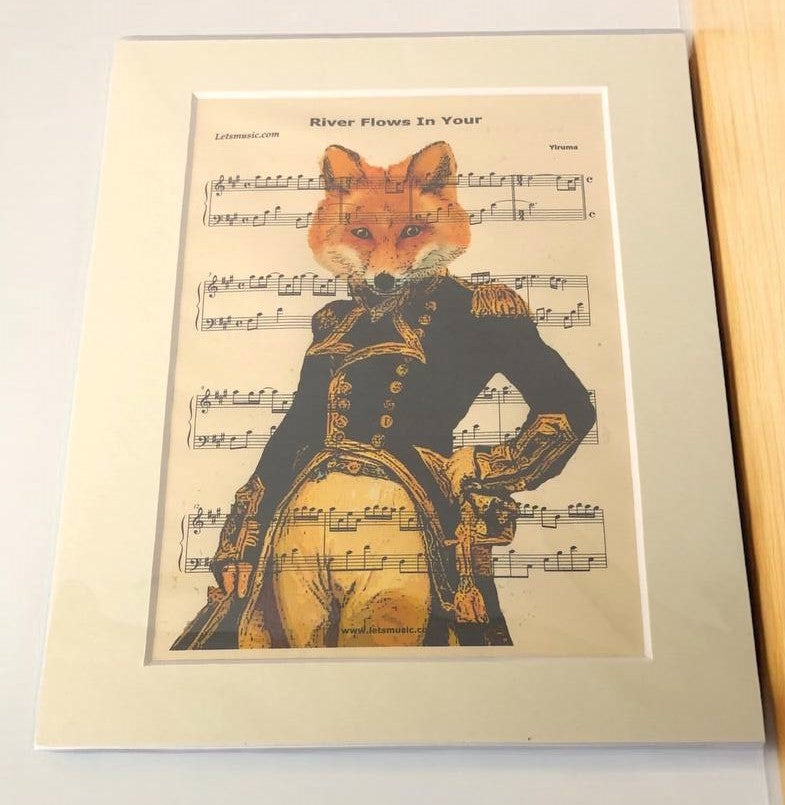 Decorative Animal Posters - Unique Hardboard Art Featuring Anthropomorphic Animals